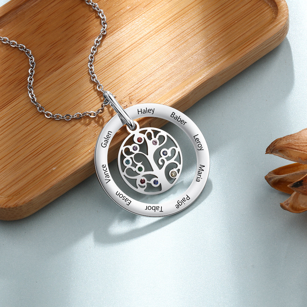 Personalized Tree Pendant Necklace