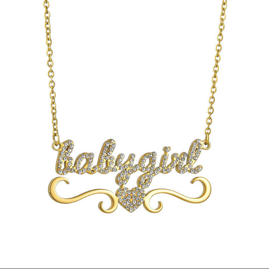 Diamond Name Pendant Necklace