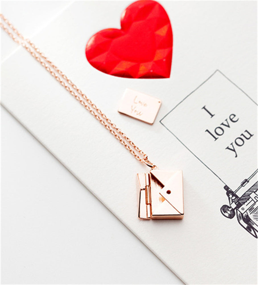 Personalized love letter necklace